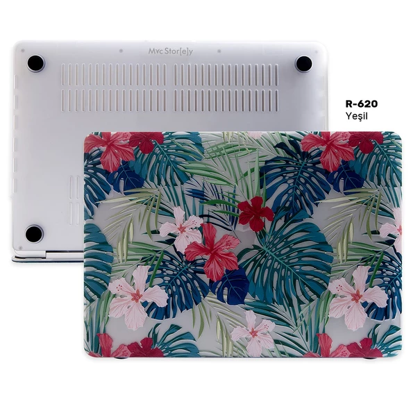 Macbook Air M1 13 inç Kılıf Flower01NL (TouchID'li M1 Air) A2337 A2179 A1932 ile Uyumlu - 3