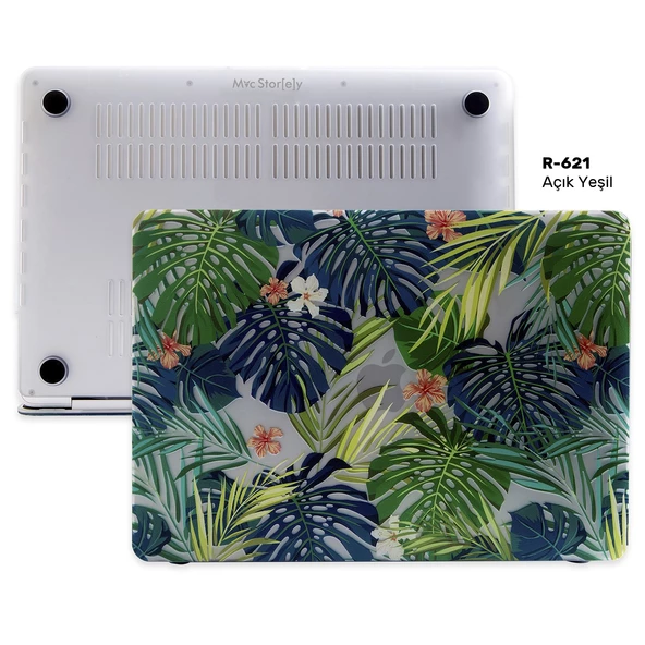 Macbook Air M1 13 inç Kılıf Flower01NL (TouchID'li M1 Air) A2337 A2179 A1932 ile Uyumlu - 4