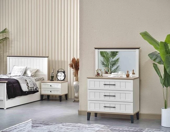 Şifonyer-Ayna Urlu 90426 BOSTON Model Suntalem kalite yüksek ayak El Yapım