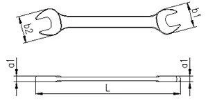 İzeltaş İki Ağız Anahtar Uzun Boy 8x9 mm - Resim 2
