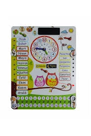 Ankebut Montessori Ahşap Saatli Eğitici Takvim ürün görseli 1