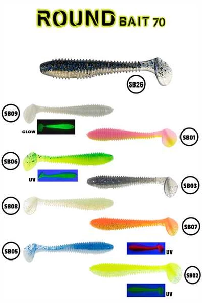 Fujin Round Bait 70mm Silikon Balık  SB02