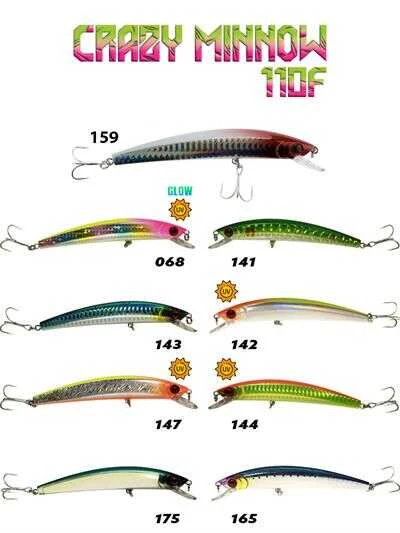 Fujin Crazy Minnow 110F 12gr Maket Balık  147 Oranger