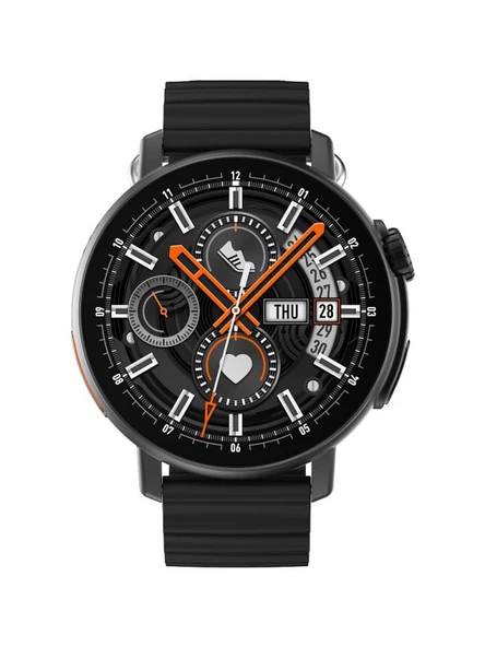 Logia Active 6 Yuvarlak Alüminyum Kasa Spor Akıllı Saat Siyah - 5