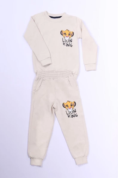 ERKEK ÇOCUK EŞOFMAN TAKIMI SIRT KAPLAN BASKI DETAYLI B51 - Resim 5