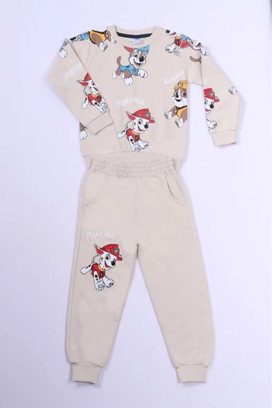 ERKEK ÇOCUK EŞOFMAN TAKIMI KÖPEK BASKILI B53 - Resim 3