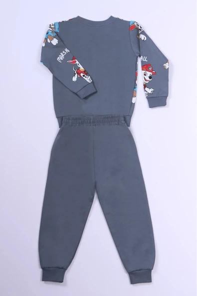 ERKEK ÇOCUK EŞOFMAN TAKIMI KÖPEK BASKILI B53 - Resim 2