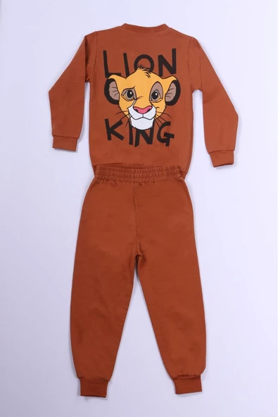 ERKEK ÇOCUK EŞOFMAN TAKIMI SIRT KAPLAN BASKI DETAYLI B51 - Resim 2