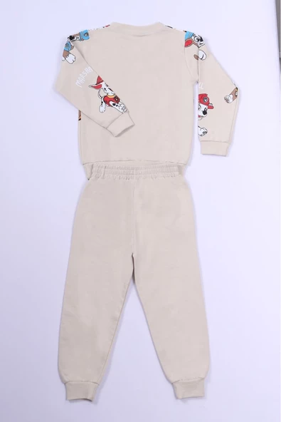 ERKEK ÇOCUK EŞOFMAN TAKIMI KÖPEK BASKILI B53 - Resim 4