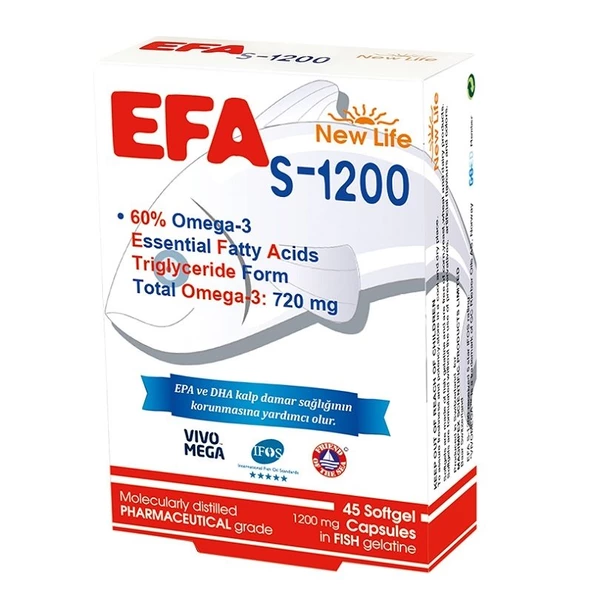 New Life Efa S-1200 Balık Yağı 45 Kapsül ürün görseli