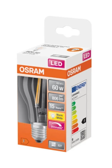 OSRAM LED FLAMENT DİM 7W SARI IŞIK E27