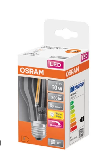 OSRAM LED FLAMENT DİM 7W SARI IŞIK E27 - 3
