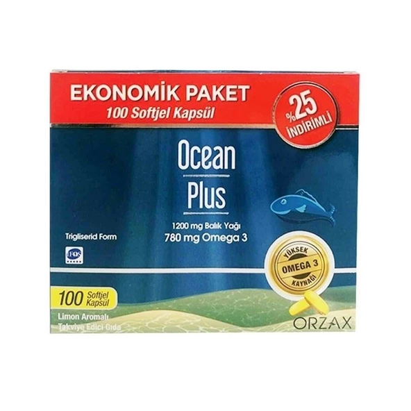 Ocean Plus Omega 3 1200mg Softjel Kapsül 100 lik - Ekonomik Paket ürün görseli
