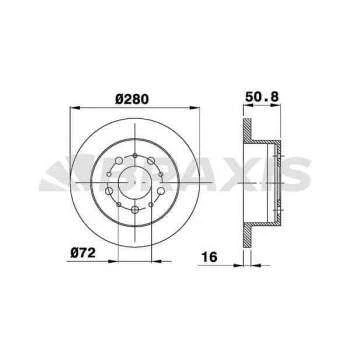 ARKA FREN DISK AYNASI BOXER - JUMPER - DUCATO TUM MODELLER 14Q15 JANT 1.9-2.0 HDI-2.2 HDI-2.5DUZ - BRAXIS AD0267