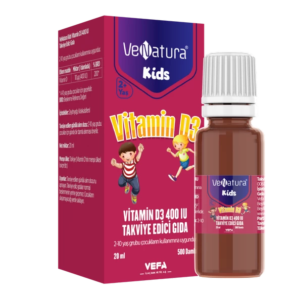 Venatura Kids Vitamin D3 400IU Damla 20ml ürün görseli