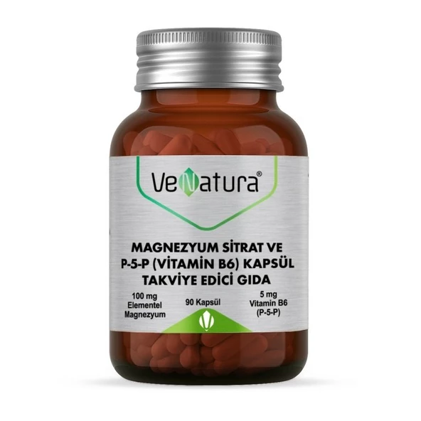 Venatura Magnezyum Sitrat P-5-P Vitamin B6 90 Kapsül