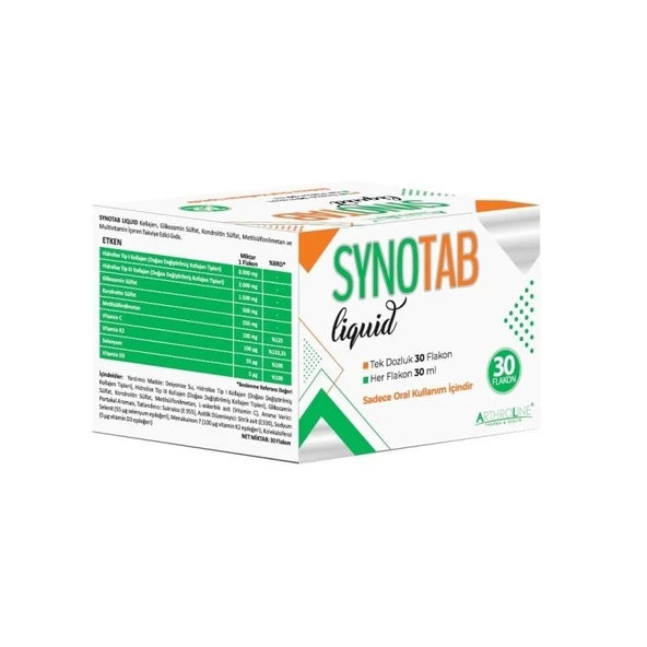 Synotab Liquid Kollajen Tek Dozluk 30 Flakon 30ml ürün görseli