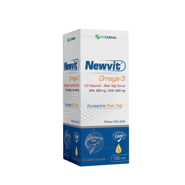 Newvit Omega 3 D3 Vitaminli Balık Yağı Şurup 150ml