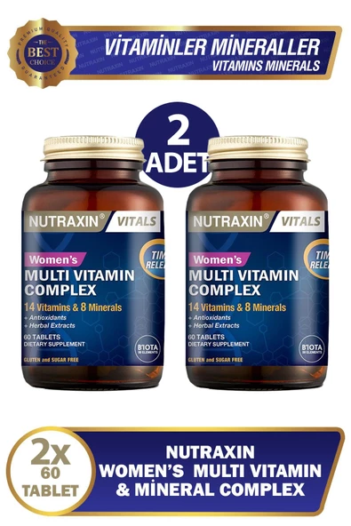 Nutraxin Women's Multi Vitamin Complex 60 Tablet 2 Adet