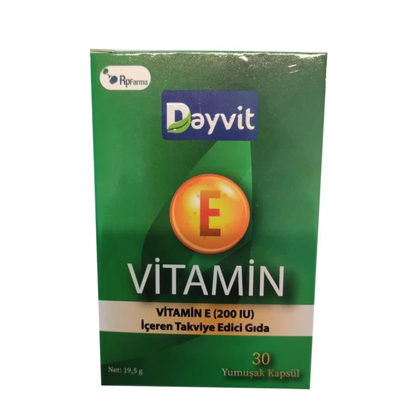 Dayvit Vitamin E 200 IU 30 Kapsül - PttAVM.com - 2024