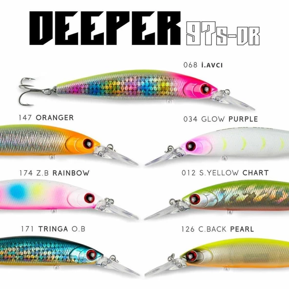 Fujin Deeper97 Sinking 97mm 18gr Maket Balık - Resim 2