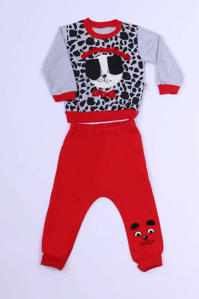 ERKEK ÇOCUK EŞOFMAN TAKIMI KABARTMA BASKILI B83