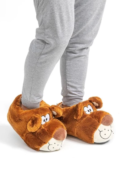 Twigy AA0623 TW FIBERT Kadın Hayvanlı Panduf Kahve 36-41