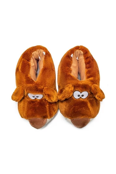 Twigy AA0623 TW FIBERT Kadın Hayvanlı Panduf Kahve 36-41 - 3