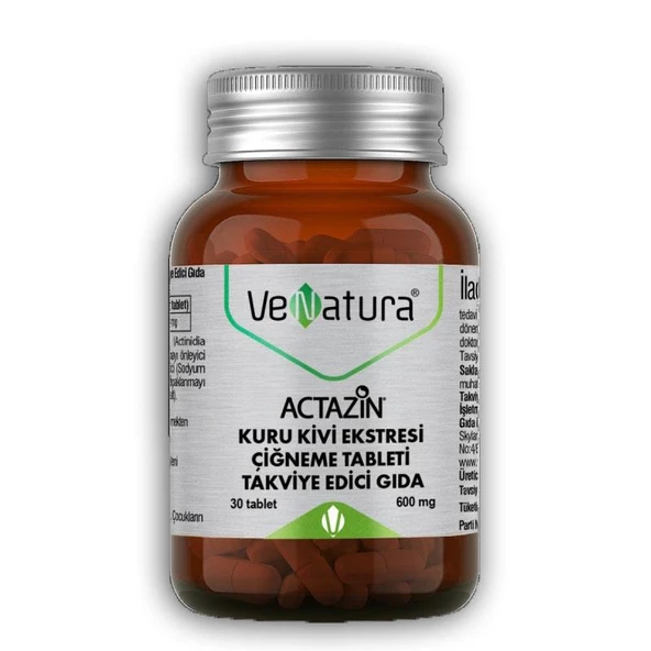 Venatura Actazin Kuru Kivi Ektresi 30 Çiğneme Tableti ürün görseli