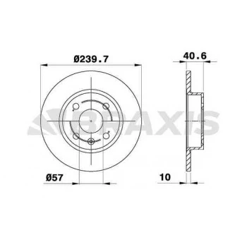 ARKA FREN DISK AYNASI CORSA C 1.4 1.8 03- CORSA C 1.4 1.8 00-03 TIGRA TWINTOP 1.8 04- - BRAXIS AE0396