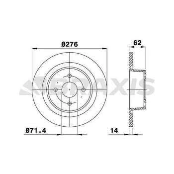 ARKA FREN DISK AYNASI C5 C5 II 2.2HDI 2.0HDI 1.8 16V 3.0 V6 2.0 16V HPI 2.0 16V 01- - BRAXIS AE0196