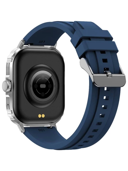 Logia Tech 8 Alüminyum Kasa Spor Silikon Kordon Akıllı Saat Gümüş - 4