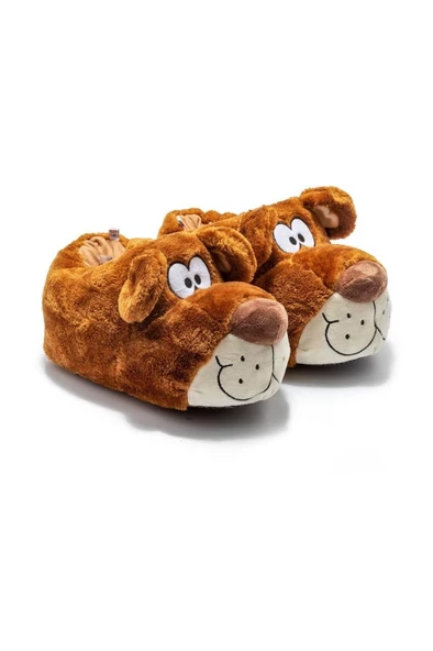 Twigy AA0623 TW FIBERT Kadın Hayvanlı Panduf Kahve 36-41 - 2