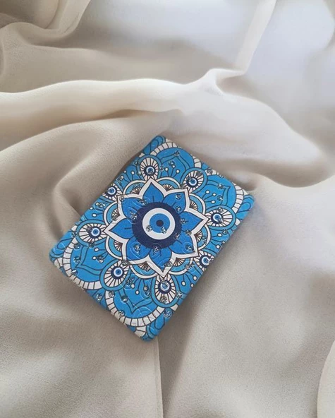 Ayna Makyaj Aynası Nazarlı Kötü Göz Model Cep Çanta El Aynası 17244