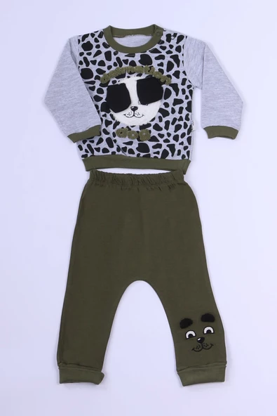 ERKEK ÇOCUK EŞOFMAN TAKIMI KABARTMA BASKILI B83 - 5