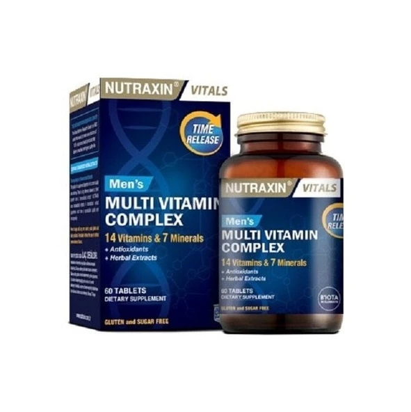 Nutraxin Multivitamin Mineral Kompleksi 60 Tablet - Erkeklere Özel ürün görseli