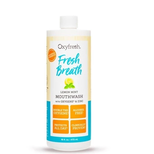 Oxyfresh Florürsüz Nane Limon Ağız Bakım Suyu 473 ml