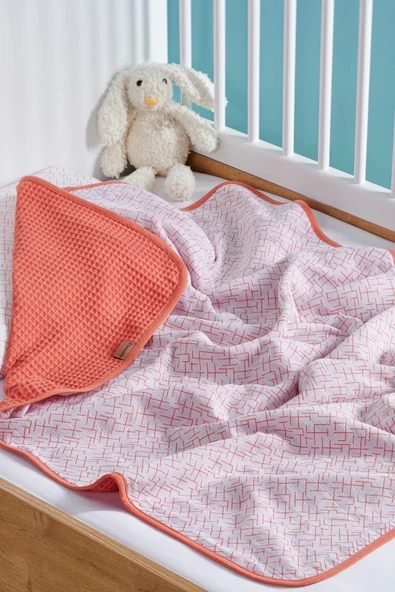 forumcotton Bebek Müslin Pike Turuncu Doğal Pamuk