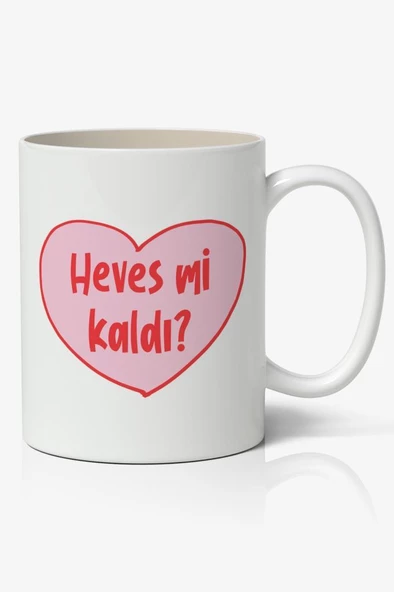 Hevesmi Kaldı Baskılı Kupa Bardak Baskılı Kahve Kupa Bardak - 1