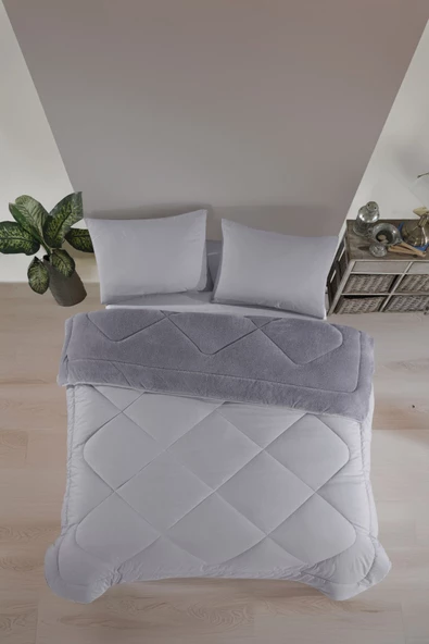 Formeya Tek Kişilik Lüx Gri Wellsoft Yorgan Çift Taraflı 155x215 - 3