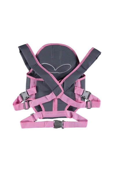 ŞMTSTYLE Tavşan Kabartmalı Kanguru Pembe Kız Bebek Taşıma - 2