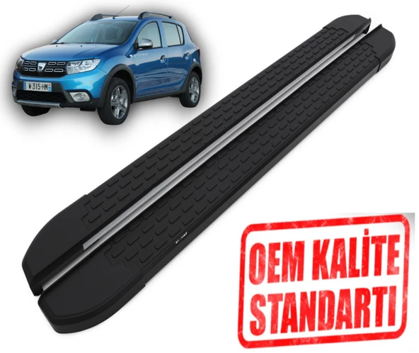 SANDERO 2 STEPWAY 2013 2014 2015 2016 2017 2018 2019 2020 ARACA ÖZEL NEVADA SİYAH YAN BASAMAK ürün görseli 1