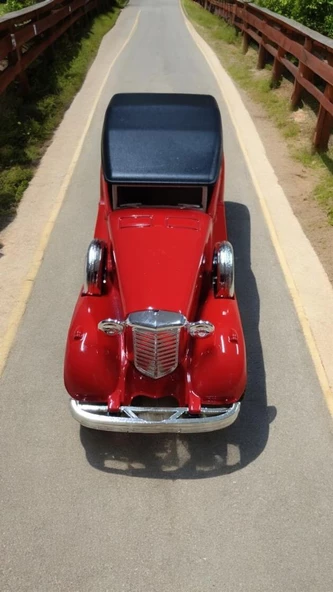 Nostaljik Metal Çek Bırak Araba Kırmızı Kapılar Açılır ( 1/36 Ölçek ) Mod:3 - Resim 2