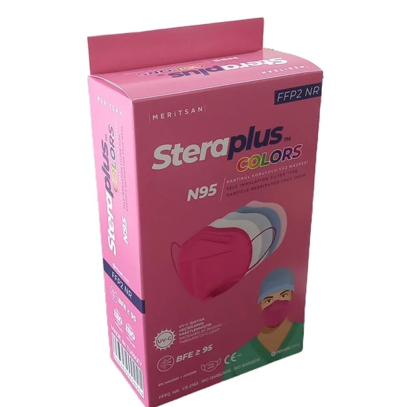 Steraplus Colors FFP2 5 Katmanlı Telli N95 Maske 10'lu - PEMBE