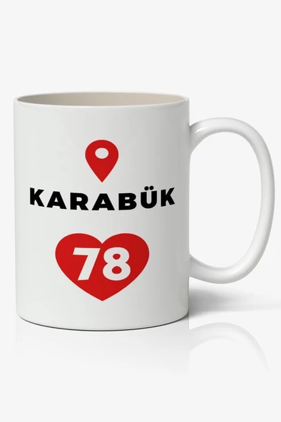 Karabük Baskılı Kupa Bardak Baskılı Kahve Kupa Bardak