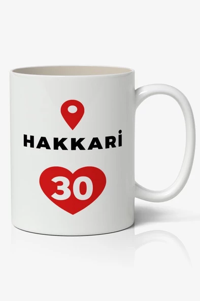 Hakkari Baskılı Kupa Bardak Baskılı Kahve Kupa Bardak