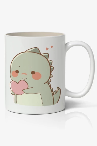 Sevimli Dinazor Baskılı Kupa Bardak Baskılı Kahve Kupa Bardak ürün görseli