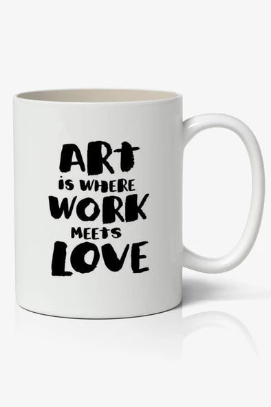 Art is Where Baskılı Kupa Bardak Baskılı Kahve Kupa Bardak
