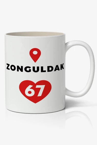 Zonguldak Baskılı Kupa Bardak Baskılı Kahve Kupa Bardak
