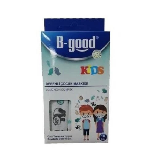 BGood Kids Desenli Çocuk Maskesi 10 luk 5 Paket